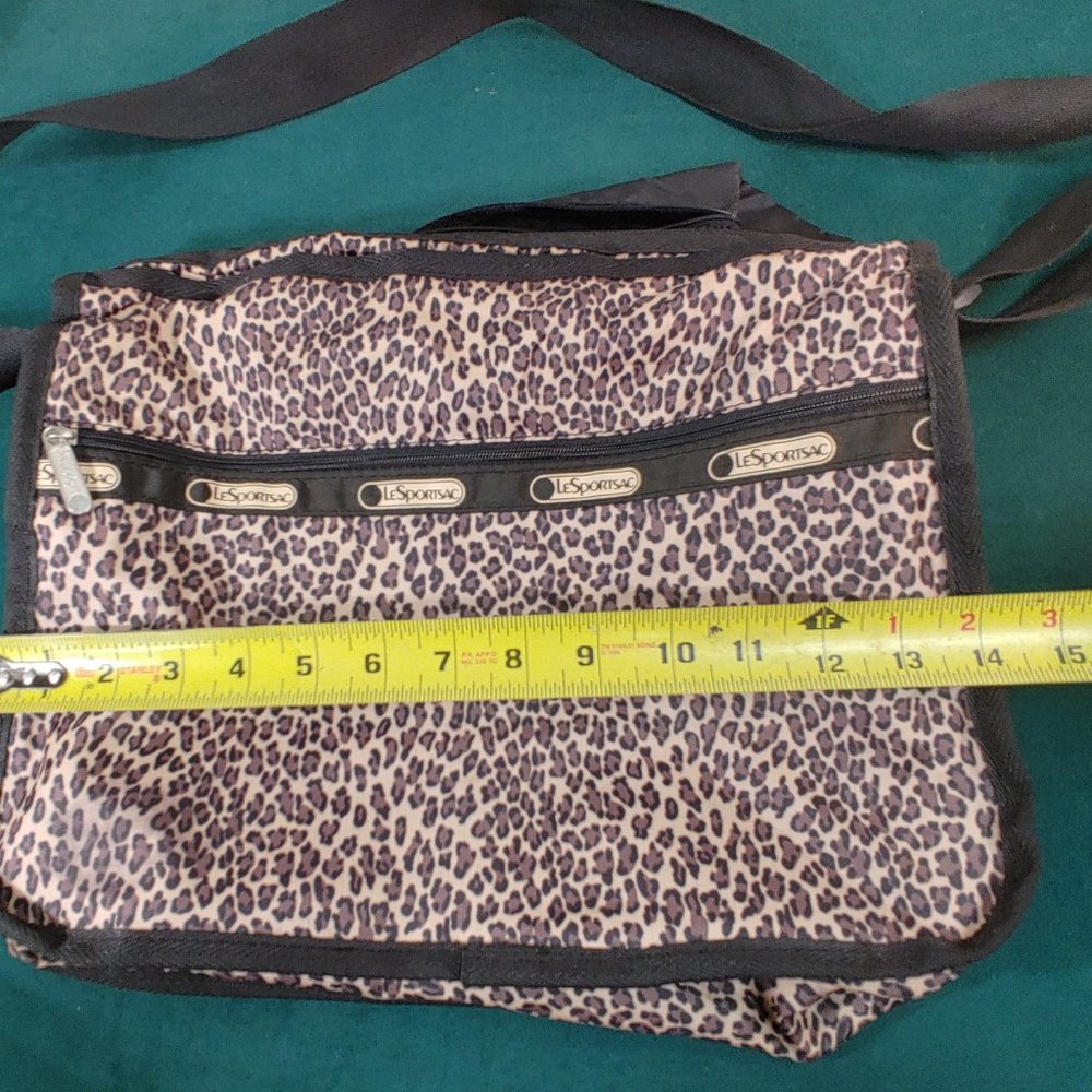 LARGE LESPORTSAC LEOPARD PRINT NYLON TOTE BAG - Picture 6 of 12